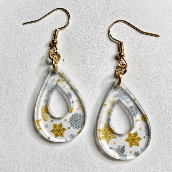 Winter teardrop earrings  - Picture 1 of 2